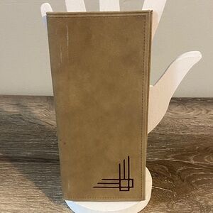 Hazel USA Vintage Mens Tan Long Wallet Card Checkbook Cover 6.5x3